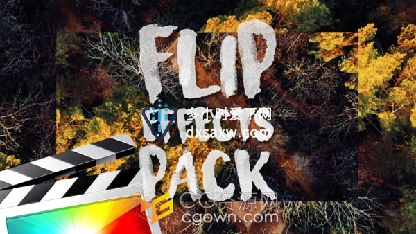Flip Effects Pack FCPX插件31个画中画翻转效果预设