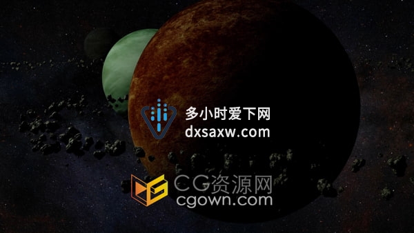 太阳系外行星01太空银河系星球场景动画视频素材下载