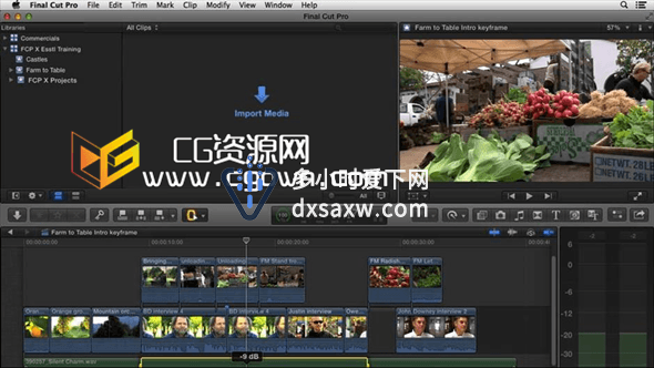 Final Cut Pro X 10.1.1 全面基本培训课程教程 (Lynda)
