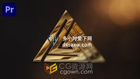 金/银色金属LOGO演绎动画视频片头-PR模板下载