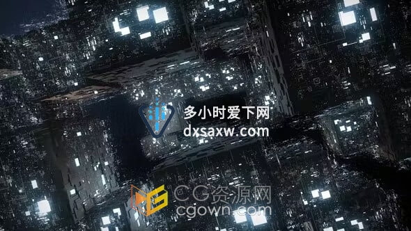 3d模型场景赛博朋克数据设备数字未来创新科幻空间技术宣传视频AE模板