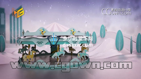 C4D高级片头包装案例教程 剪纸风格节日贺卡动画 并赢得大赛创作