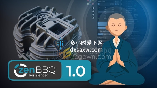 Zen BBQ V1.0.0 Blender斜面倒角插件下载