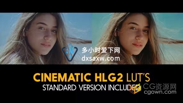 Cinematic HLG2电影LUTs预设视频色彩分级校正21组cube
