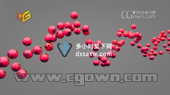 C4D教程 使用Thinking Particles思维粒子制作包装元素沿样条线路径