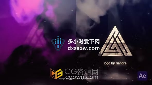 Smoke Logo AE模板彩色烟雾特效动画视频片头