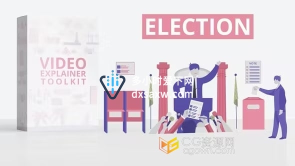 选举电子投票视频解释MG图形动画制作-AE模板下载