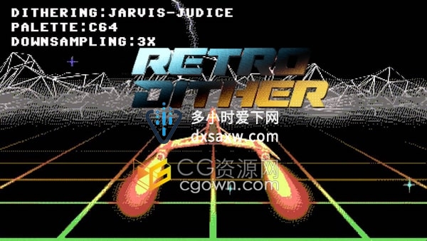 AE/PR插件RetroDither v1.8复古游戏机8bit比特像素风格化