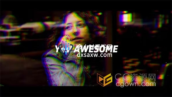 DR达芬奇模板-酷炫RGB动态宣传短片时尚介绍游戏汽车动感音乐视频开场白