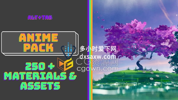 Blender材质预设250+种卡通动漫材质与模型Alt Tab – Procedural Anime Pack