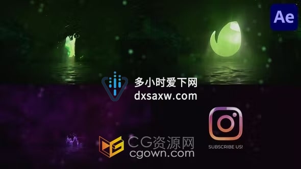 水面浮出LOGO动画流水特效视频片头