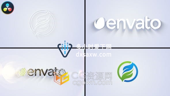 Resolve模板-达芬奇制作明亮企业公司品牌LOGO动画视频片头