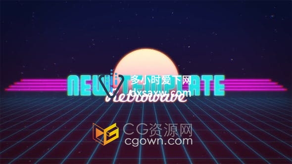 Resolve模板-80年代游戏玩家复古怀旧标题视频片头动画