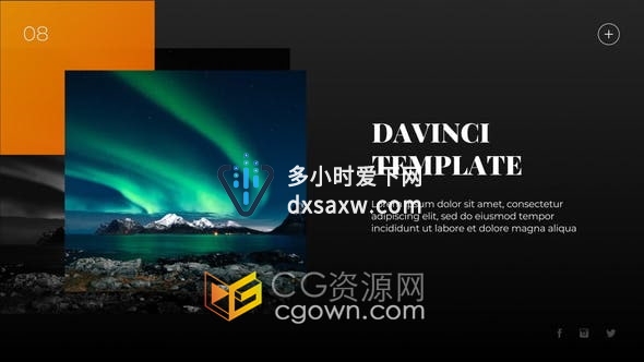 简洁现代商业展示幻灯片宣传介绍视频动画-DaVinci Resolve模板