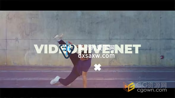 舞蹈片头AE模板下载街舞视频动感开场视频动画