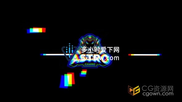 霓虹灯故障标志LOGO视频片头4K分辨率-AE模板下载