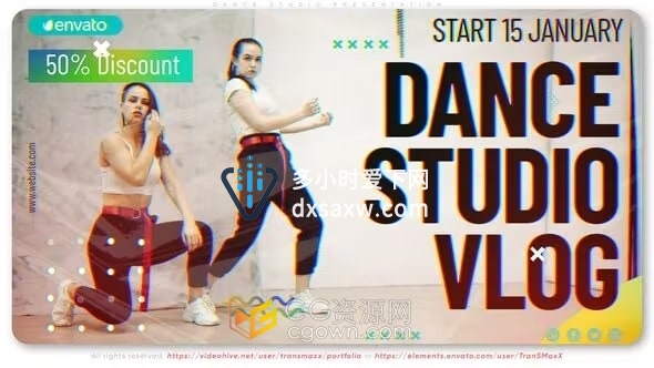 AE模板-舞蹈工作室宣传片舞者团队活动广告城市揭幕战电视节目介绍