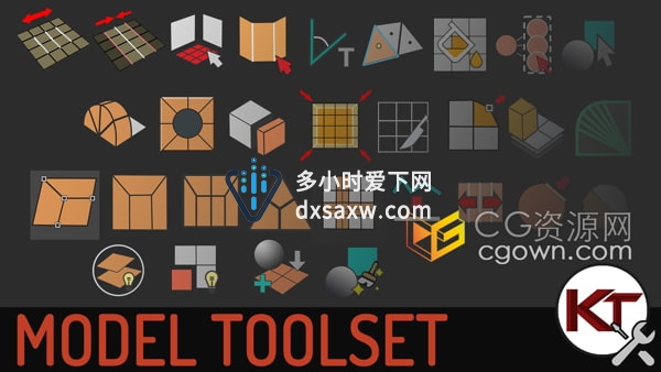 Maya插件KT Modeling Toolset V1.3 建模工具箱