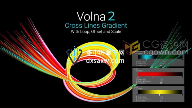 Volna v2.1.2 AE插件动态线条路径生长动画制作