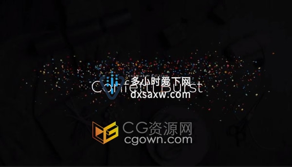 达芬奇模板-五彩纸屑全屏标题动画制作节日派对新年主题视频
