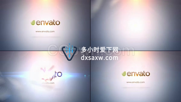 3种商务企业LOGO动画明亮简洁光效标志片头视频-Motion模板下载