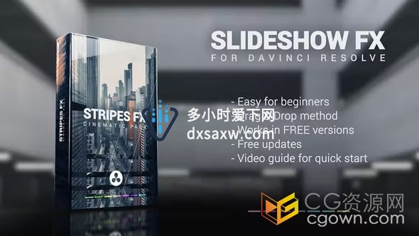 Shapes Transitions & FX Pack几何形状过渡和效果-DR达芬奇模板