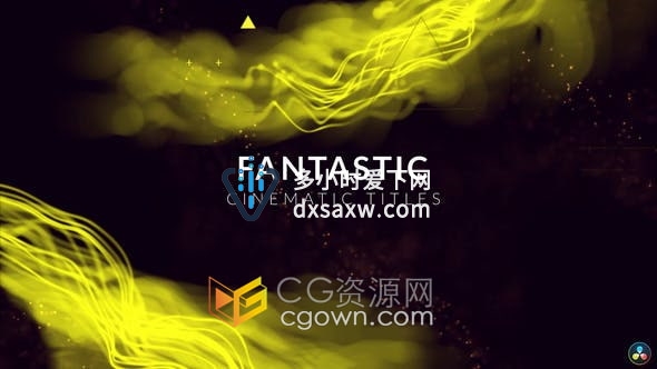 Resolve模板-唯美生动线条粒子动画介绍宣传片视频4K分辨率