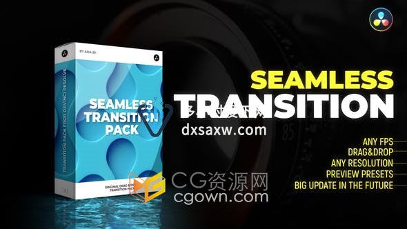 Resolve模板Seamless Transition 600多种动态动画过渡效果视频转场-达芬奇模板