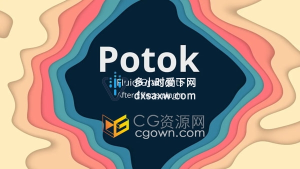 AE插件Potok v1.1.4 制作流体渐变效果