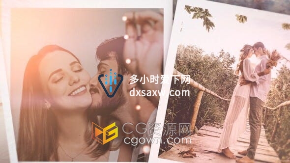 DaVinci Resolve模板-浪漫婚礼照片幻灯片唯美视频相册动画