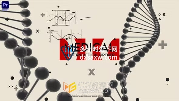 DNA元素场景动画介绍医院现代医疗诊所保健医学宣传视频-PR模板