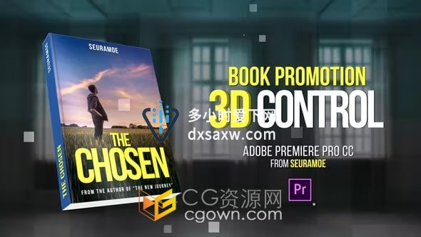 PR模板-3D图书推广作者畅销书箱新书小说出版物书店广告视频