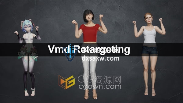 Vmd Retargeting V1.18.0 Blender插件模型Vmd动作重定向