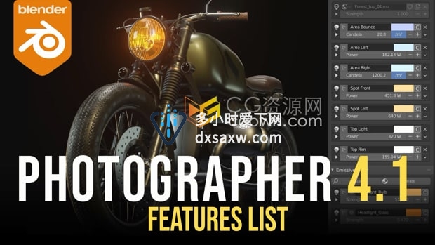 Photographer v4.8.0 Blender插件摄像机场景物理灯光工具