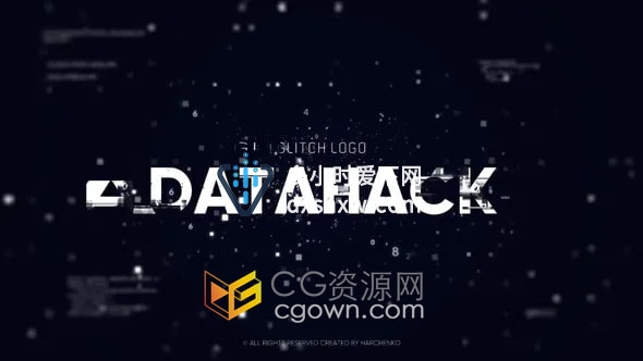 DaVinci Resolve模板-高科技数据故障标志科幻游戏视频介绍